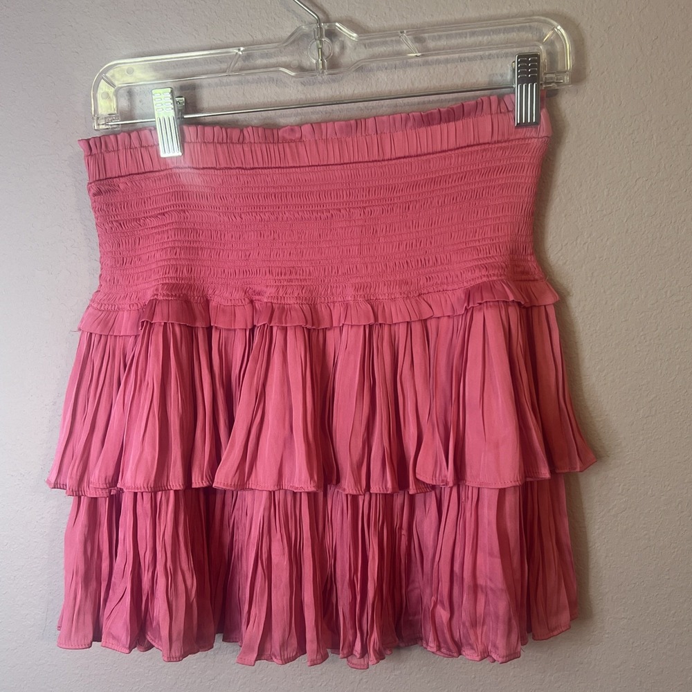 We're All Pretty Girls W.A.P.G. Pink Tiered Mini Skirt Size Large